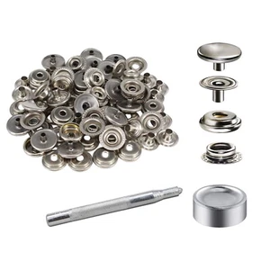 Snap Fastener Press Studs Cap Button Boat Canvas Marine Stainless Steel - Picture 1 of 7