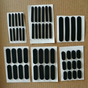 10Pcs Black Oval Silicone Rubber Pad Self-adhesive Pad Width 5mm Thickness 1.5mm - Picture 1 of 6