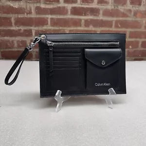 Calvin Klein Wristlet Wallet Black 9” X 8” No Tags Manmade Material - Picture 1 of 3