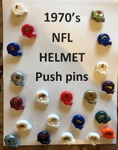 1970's NFL HELMET Push Pins - MANY TEAMS - YOU PICK!! Thumb tacks - Picture 1 of 12