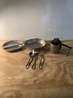 Vintage US Military Issue Outdoor Cookware Set - Pan - Utensils - Cup - 1965