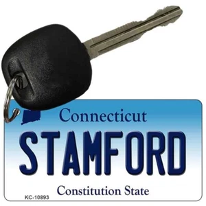 Llavero Stamford Connecticut State novedad metal aluminio matrícula arte - Imagen 1 de 1