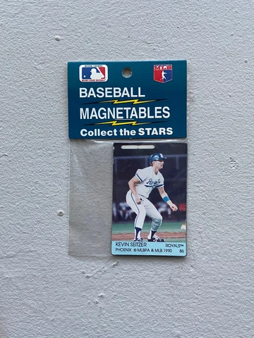 1990 MLB Baseball Magnetables | Kevin Seitzer | Kansas City Royals Cover