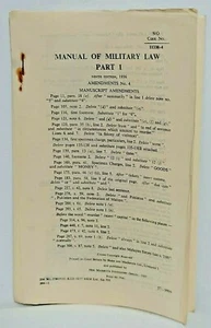 1956 Manual of Military law part 1 Amendments No4 booklet British Army - Picture 1 of 2