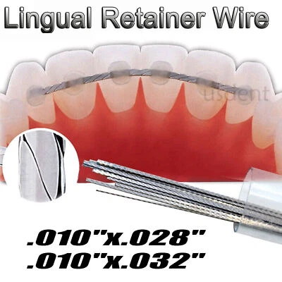 Orthodontic Dental Bracket Lingual Retainer Wire Flat Stainless Steel Titanium - Image 1 of 4