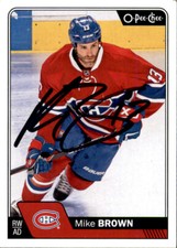 Mike Brown Signed Autographed 16/17 OPC O-Pee-Chee card Montreal Canadiens
