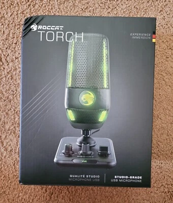 ROCCAT Torch USB Microphone with 24-Bit Studio-Grade Audio and RGB Lighting - Image 1 of 4