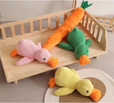 Plüschtier Ente Hundespielzeug Hund Plüschtiere Kauspielzeug Hunde Spielzeug - Bild 1 von 4