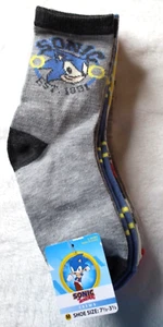 Sonic The Hedgehog Boys Crew Socks M Shoe Size 7.5-3.5 5 Pairs - Picture 1 of 5