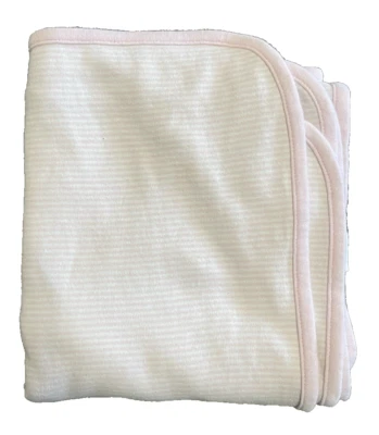 Starting Out Baby Blanket Cotton Pink Striped Receiving Swaddle - Image 1 of 4