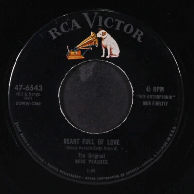 ORIGINAL MISS PEACHES: heart full of love / mama done said RCA 7" Single 45 RPM Foto 1 de 2