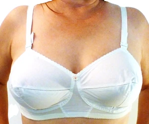 EXQUISITE FORM VINTAGE WEISS BAUMWOLLMISCHUNG BH OHNE BÜGEL 40B SEHR GUTER ZUSTAND STIL 367 - Bild 1 von 4