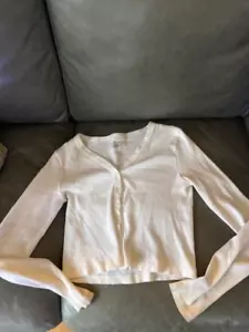 Brandy Melville off-white henley 100% cotton M - Picture 1 of 2
