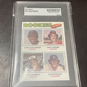 1977 Topps Alexander, Cerone, Dale Murphy, Pasley Rookie RC #476 SGC Authentic