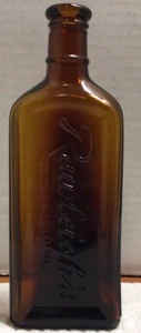 RAWLEIGH'S VINTAGE MEDICINE BOTTLES- 8" BROWN / AMBER - Picture 1 of 6