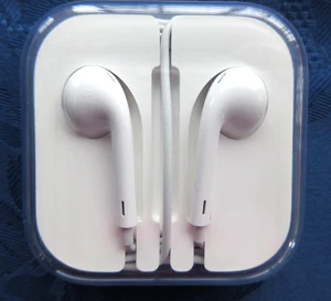 Oryginalne przewodowe słuchawki douszne OEM Apple iPhone białe nowe bez pudełka - Zdjęcie 1 z 5
