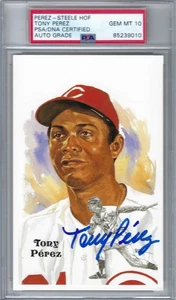 TONY PEREZ PSA/DNA SIGNED PEREZ STEELE POSTCARD AUTOGRAPH PSA 10 GEM - Picture 1 of 1