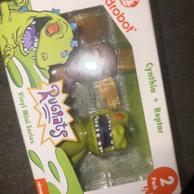 NUEVO 3" Rugrats Cynthia & Reptar Paquete de 2 Figuras de Vinilo Nickelodeon KidRobot Foto 1 de 4