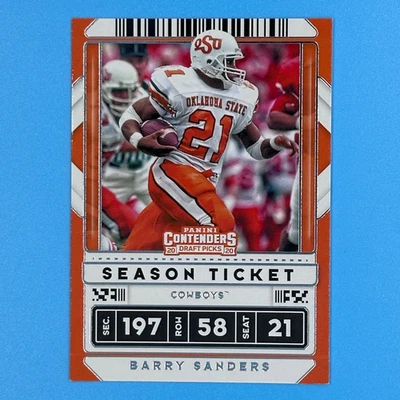 2020 Panini Contenders Draft Picks Barry Sanders #9 - Image 1 of 4