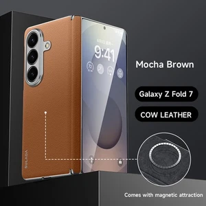 Funda delgada con soporte magnético de cuero PU plegable 7 para Samsung Galaxy Z - Imagen 1 de 16