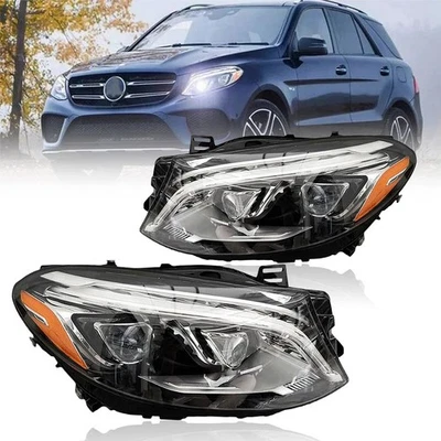 Pair Headlight Assembly for Mercedes Benz GLE350 W166 2016-2019 LED Left & Right Foto 1 de 4
