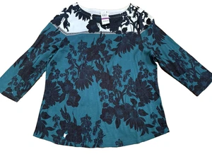 Charter Club Mujer Talla XXL Algodón Manga Larga Verde Negro Blanco Nuevo Con Etiquetas Top - Imagen 1 de 9