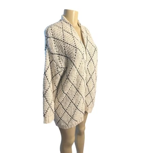 Damen PP PS Eileen Fisher Creme Grobstrick Cardigan Pullover Bio Baumwolle  - Bild 1 von 6