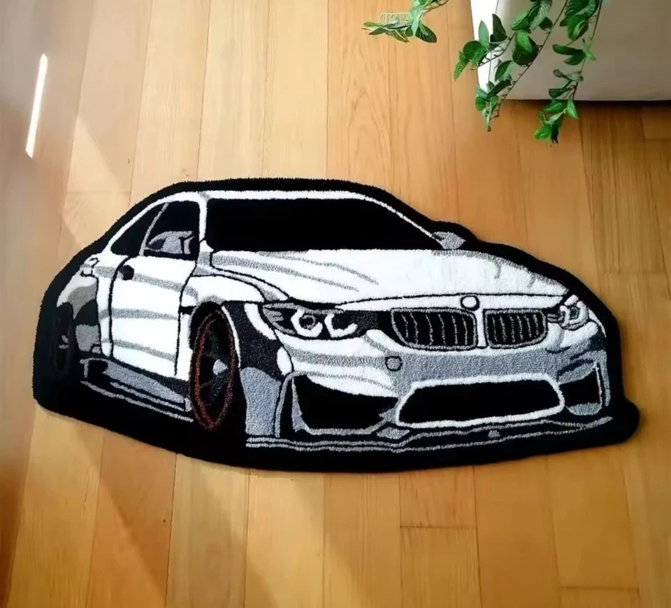 Tapete de carro branco legal antiderrapante tapete decorativo presente inauguração - Imagem 1 de 1