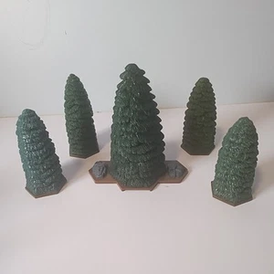 Heroscape Terrain Forest Set of 5 Evergreen Tree's - Picture 1 of 2