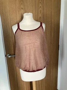 Mos Mosh Denmark Ladies RARE FIND Strappy Striped Vest Top Size M Metallic Yarn - Picture 1 of 11