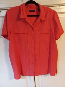 Karen Scott XL Bluse koralle geknöpft, Brusttaschen, schönes Profi Top - Bild 1 von 5