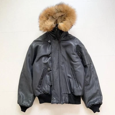 Schott N-5A Leather Jacket Fur Made In America C734 - Image 1 of 4