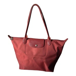 Borsa lunga Champ Le Pliage nylon tote bag media tracolla autentica rossa - Foto 1 di 7