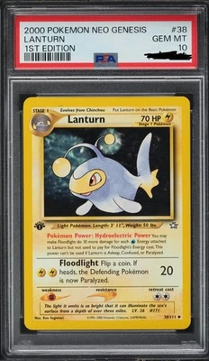 2000 Pokemon Neo Genesis 1st Edition Lanturn #38 PSA 10 GEM MINT - Image 1 of 4