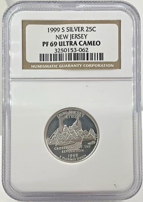 1999-S Silver Quarter New Jersey PF 69 Ultra Cameo - Image 1 of 2