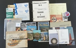 Vintage Lg Lot Aircraft Airline Memorabilia United American Advertising KLM  ++ - Picture 1 of 17
