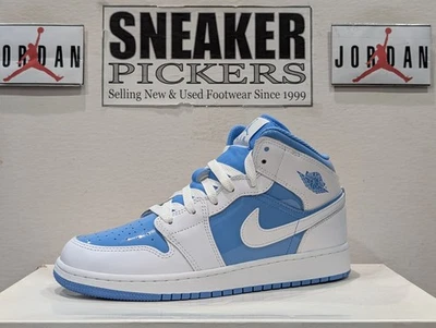 Air Jordan 1 Mid GS - FZ3933 114 - Blanco / Azul Leyenda - 6.5Y / Mujer: 8 - NUEVO Foto 1 de 4