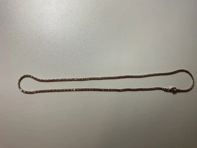  Vtg Signed Milor Italy Sterling Silver  Twisted Rope Chain Necklace 18” Long - Image 1 of 4