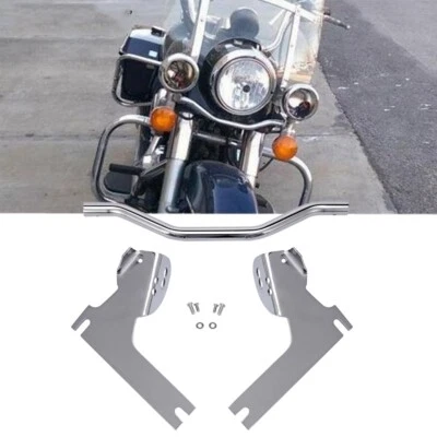 For Harley Road King 1994-2013 Spot Fog Light Passing Lights Mount Bar Bracket - Image 1 of 4