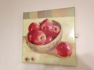 Magnetische trocken abwischbare Tafel Leinwand Wandbild Land Rot Apfel Dekor - Bild 1 von 5