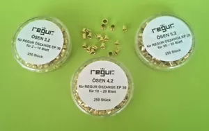 Regur Ösen 3,2 mm für 2-10 Blatt 4,2 mm für 10-20 Blatt 5,2 mm für 20-30 Blatt - Bild 1 von 4