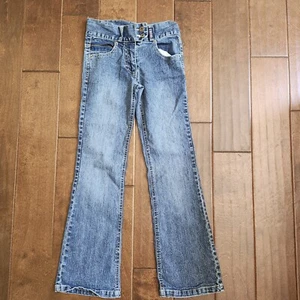 Izod Girl's Double Button Denim Jeans - Size 10 - Picture 1 of 13