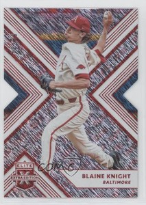 2018 Panini Elite Extra Edition Status Red Die-Cut /99 Blaine Knight #77