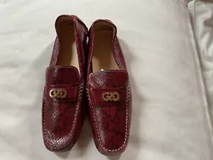 Cole Haan Women's Snake Skin Embossed Leather Driving Moc. Size 10B.NWOB. - Picture 1 of 5