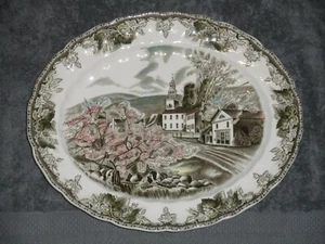 Johnson Brothers FRIENDLY VILLAGE The Village Green Platter 11 3/4" x 9 1/2" VGC - Picture 1 of 2