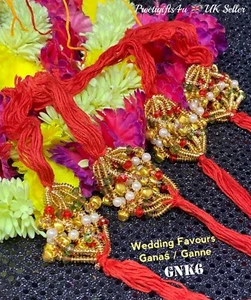 12/20 Mehndi Ganas Sangeet Maiyo Indian Wedding Jewellery Moli Thread Gana Dori - Picture 1 of 6