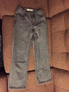 Cherokee Boy's Gray Denim Jeans Straight Fit Adjustable Waist Size 12 * - Picture 1 of 3