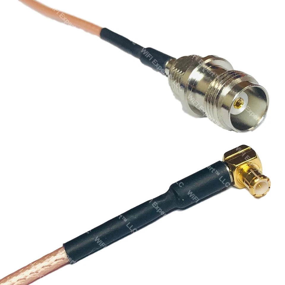 RG316 TNC FEMALE to MCX MALE ANGLE RF Cable FAST-SHIP LOT - Image 1 of 1