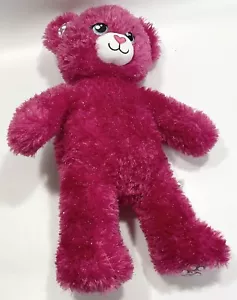 Barbie Teddy Bear 16" Peluche Rosa SCINTILLANTE Glitter Imbottito Animale BAB BUILD-A-BEA - Foto 1 di 3