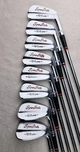 Vintage Wilson Super Stroke RH 2-9 Iron Set R-Flex Steel Nice Leather Wraps - Picture 1 of 11